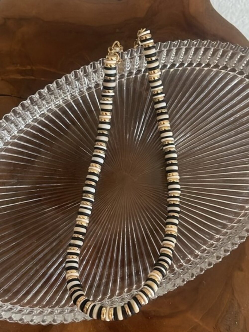 NEW Black and Gold Beaded Necklace
